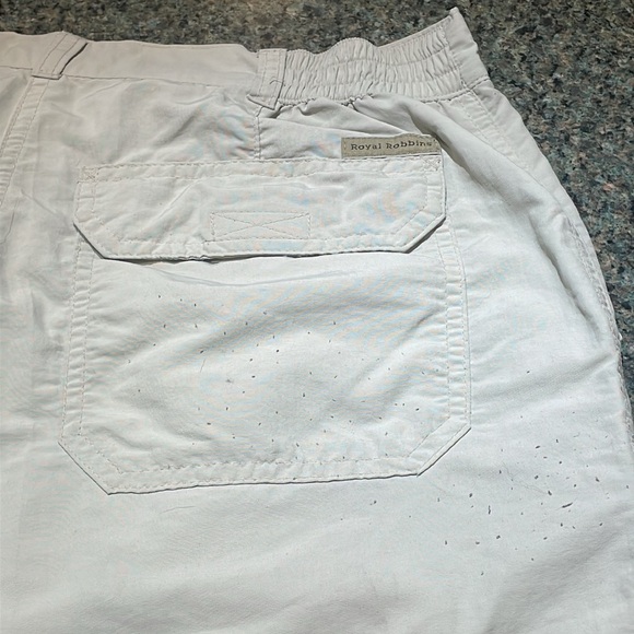 Royal Robbins size 10 regular adjustable length hiking pants elastic panels tan - Picture 13 of 14